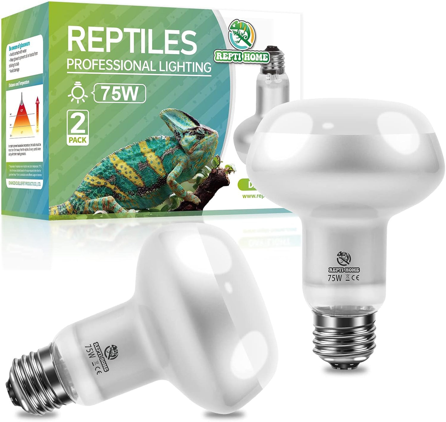 Reptile Heat Lamp Bulbs, Simulate Natural Sunlight Heat Light Bulb, 2 Pack 100W Amphibian Terrarium Basking Spot Lamp for Reptile, Bearded Dragon, Lizard, Turtle, Snake - Image 11