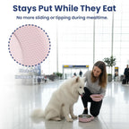PawsPik travel pet feeder collapsed completely flat for compact backpack storage.