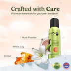 Paw Fume four fluid ounce pet grooming spray bottle on a clean background