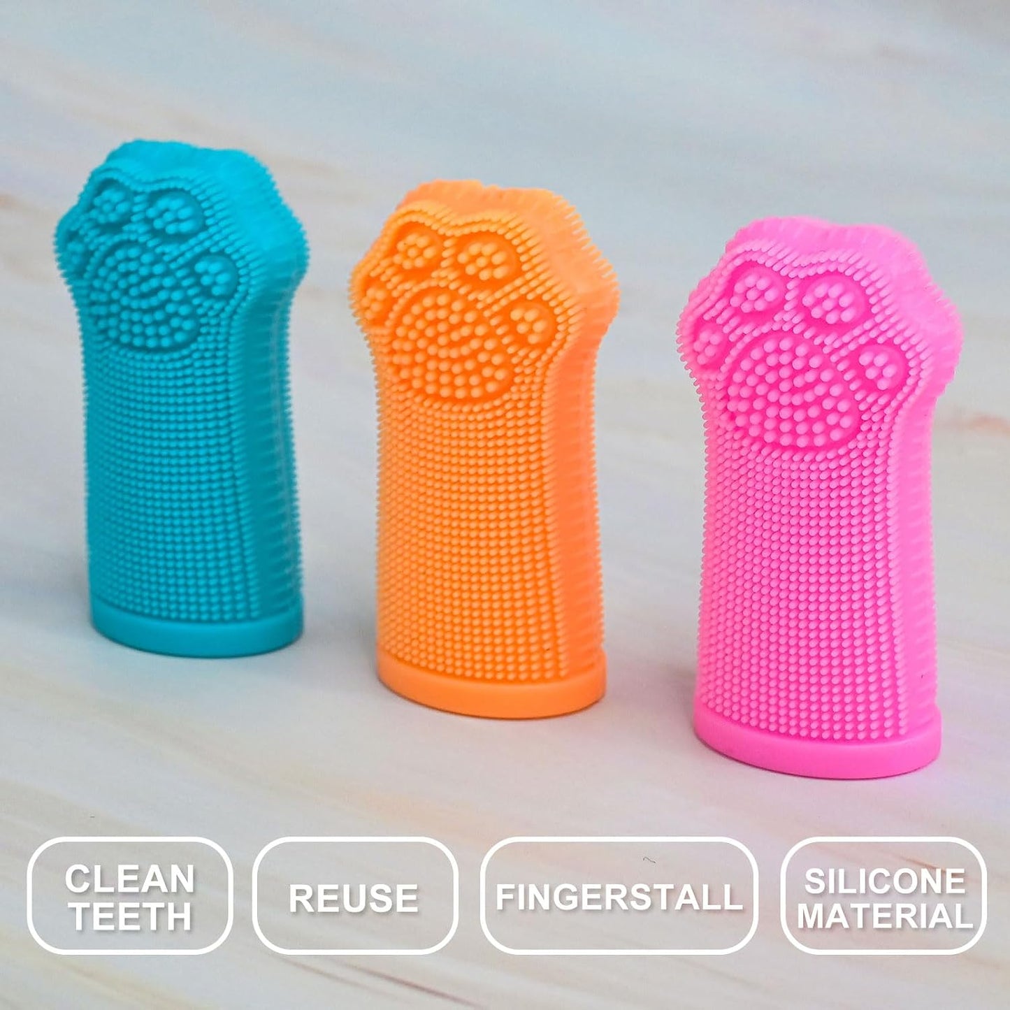 Hera Harmony Finger Toothbrush for Dogs & Cats, Soft Silicone Pet Dental Care Brush for Plaque & Tartar Removal, Teeth Cleaning & Gum Massage, Reusable 3 Pack - Image 11