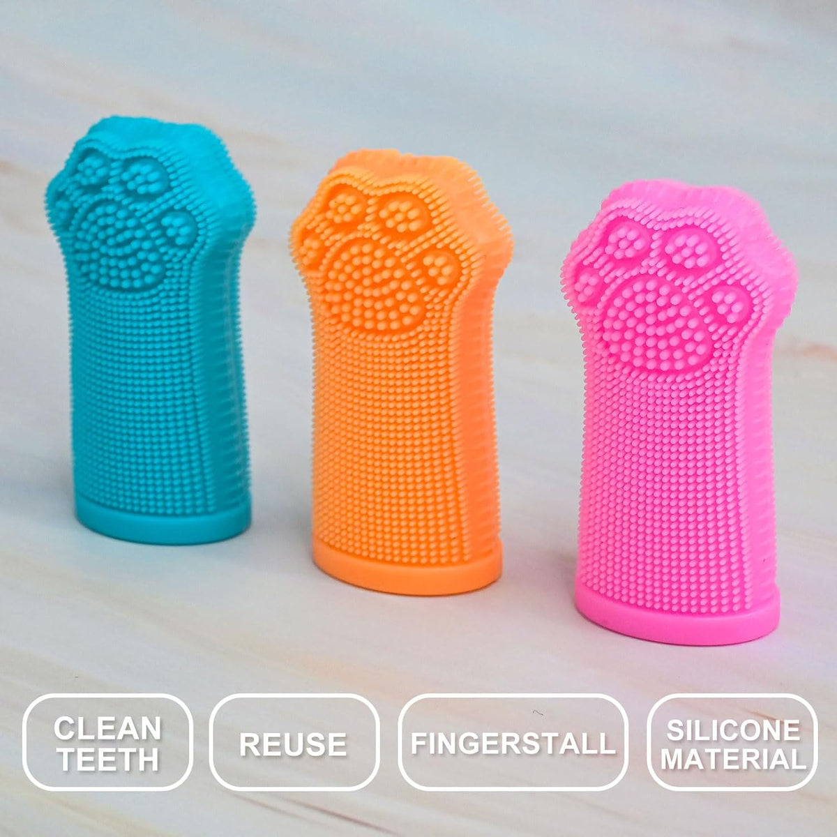 Hera Harmony Finger Toothbrush for Dogs & Cats, Soft Silicone Pet Dental Care Brush for Plaque & Tartar Removal, Teeth Cleaning & Gum Massage, Reusable 3 Pack - Image 11