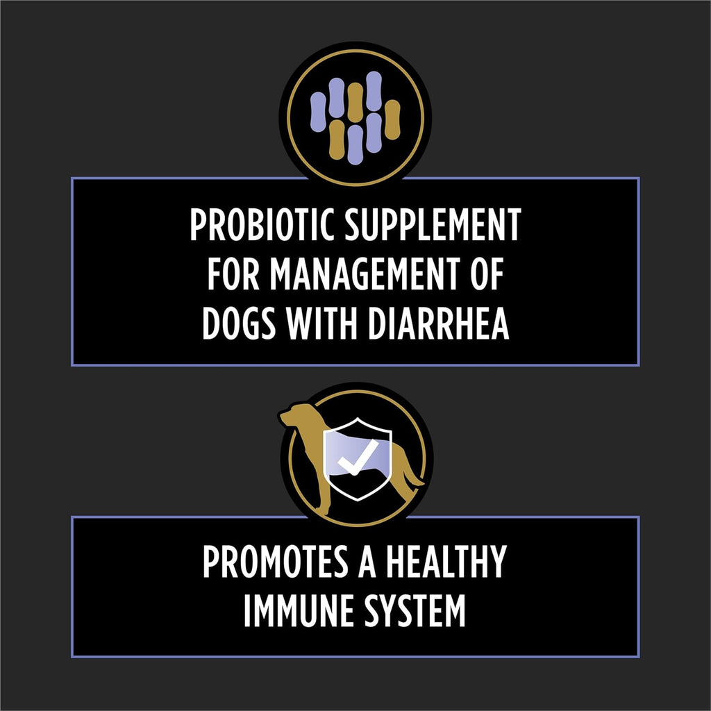 Liver flavored chewable dog probiotic tablets by Purina Pro Plan for canine diarrhea management