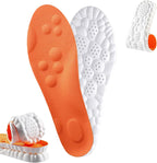 Steppers 4D Cloud Insoles front view featuring orange honeycomb design for breathability.
