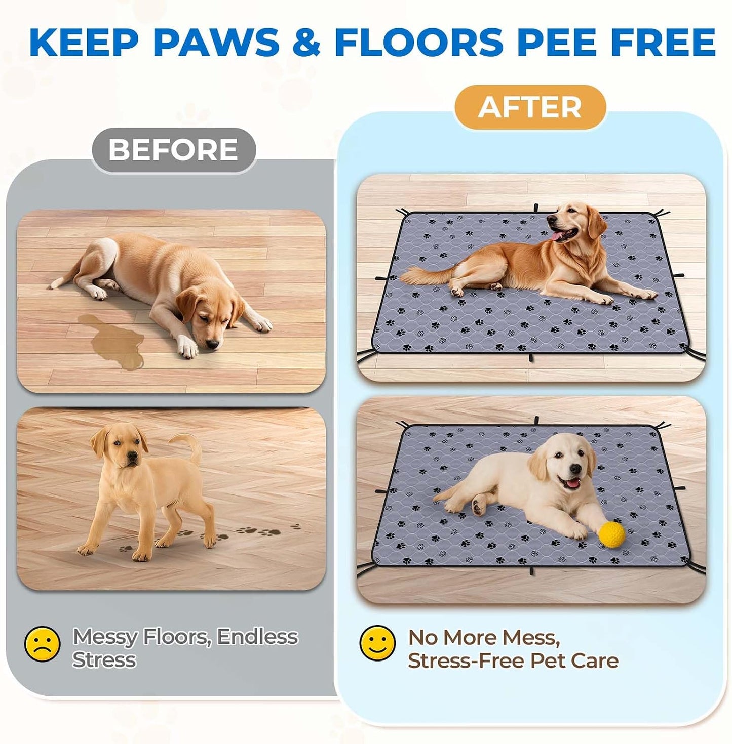 Fostanfly 36 inch by 41 inch dog potty training mat