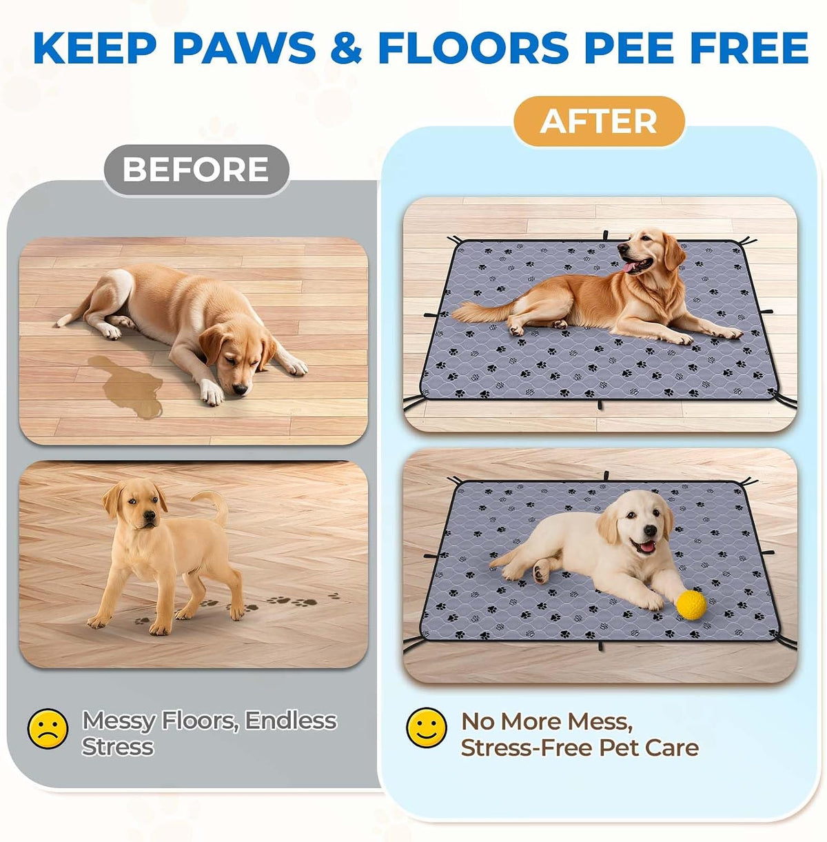 Fostanfly 36 inch by 41 inch dog potty training mat