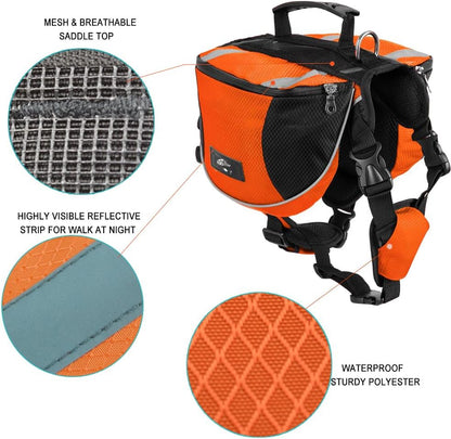 Lifeunion hound travel camping hiking backpack highlighting the wide safety reflective strips