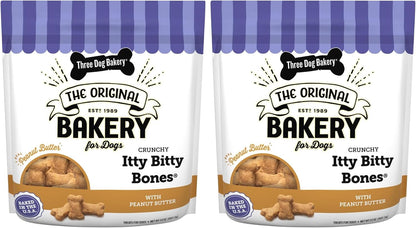 Three Dog Bakery Itty Bitty Bones Peanut Butter Dog Treats, 32oz - Crunchy Bones for Dog Training Treats, Real Peanut Butter Puppy Training Treats, Dog Bakery Treats - Image 9
