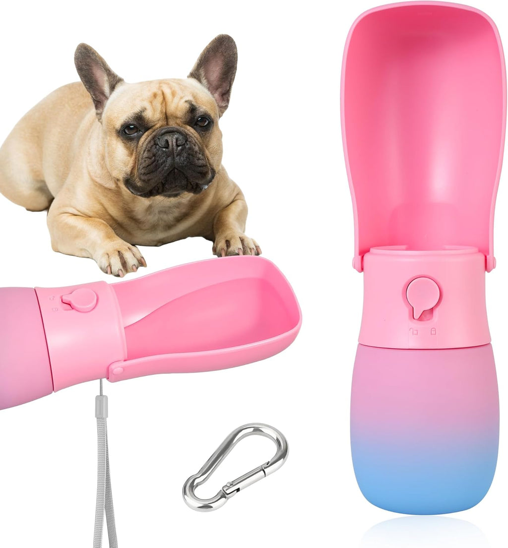 Dog Water Bottle, Travel Puppy Water Bowl, Leak Proof Portable Puppy Water Dispenser, Foldable Dog Water Bottle for for Pets Outdoor Walking, Hiking, Travel, Food Grade Plastic - 19oz Blue - Image 12