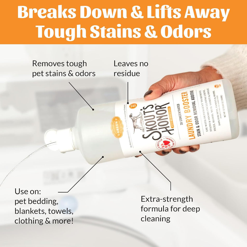 Cruelty free non toxic pet stain cleaner for washing machines
