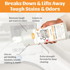 Cruelty free non toxic pet stain cleaner for washing machines