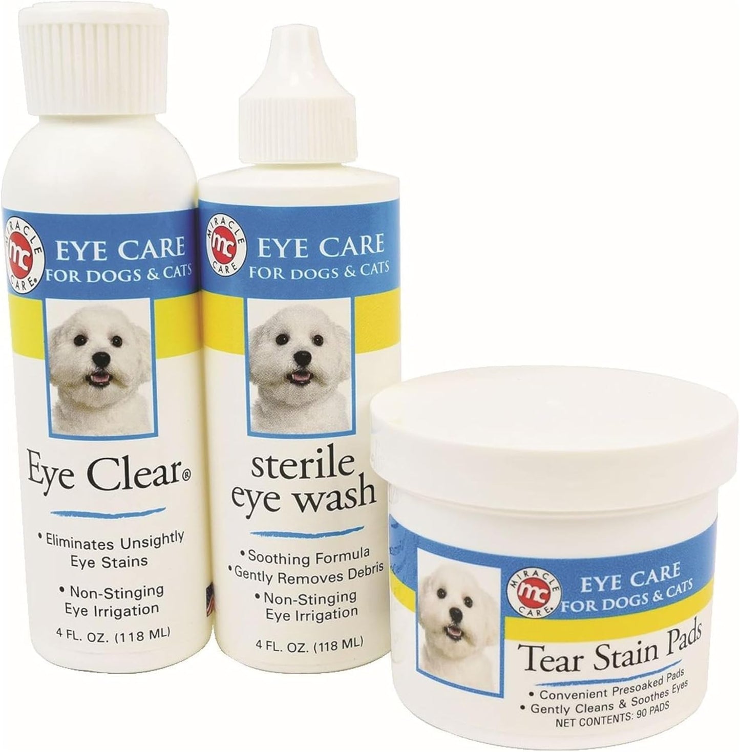 Soothing pet eye cleaning drops for crusty discharge and pollen