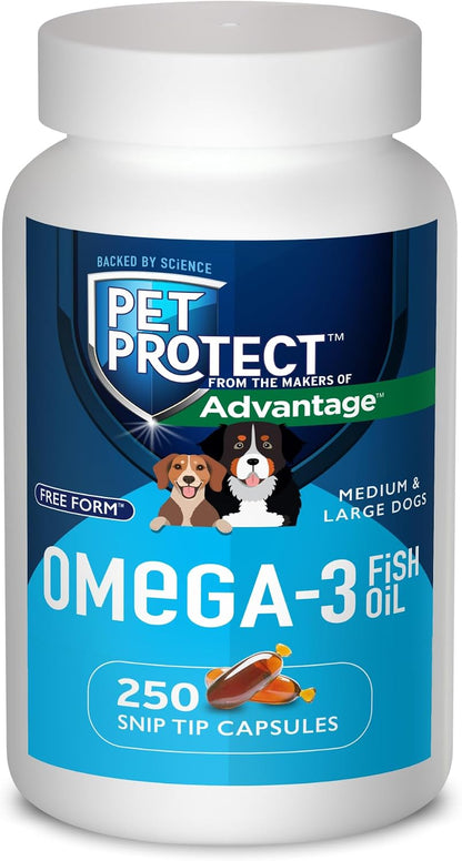 Pet Protect M/L Dog Omega-3 Supplement, Proprietary Free Form Blend, Supports a Normal Inflammatory Response, Snip-Tip Capsules (60 Count) - Image 10