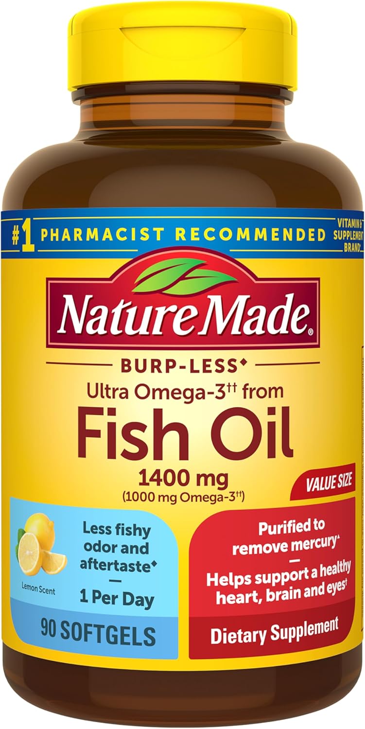 Fish Oil 1200mg, 100 Softgels, Fish Oil Omega 3 Supplement For Heart Health - Image 14