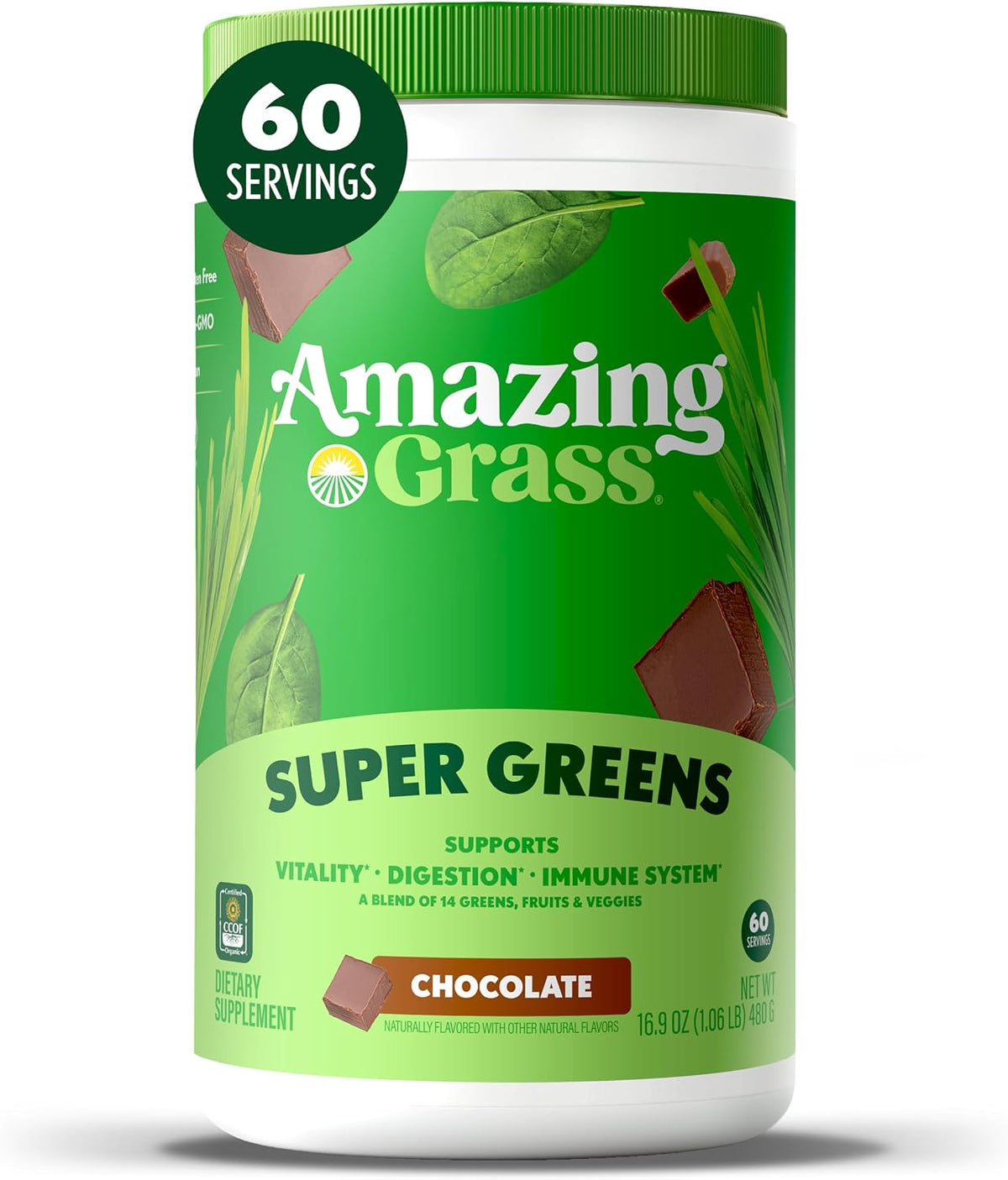 Amazing Grass Super Greens Powder Original, 30 Servings, 8.5 oz - Image 14