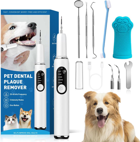 BFU Hxin dog teeth cleaning kit with electric tartar remover