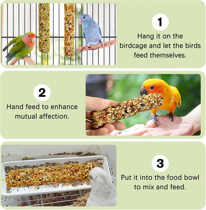Two pack Fhiny bird snacks for budgies and lovebirds