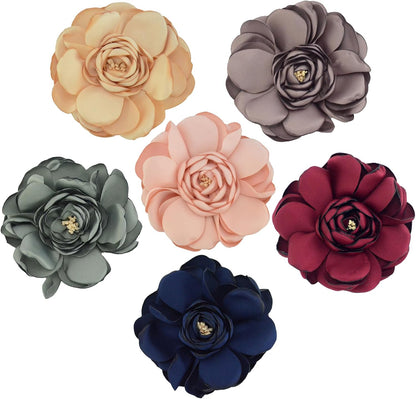 Handmade look satin finish flower slides on an adjustable pet collar layout