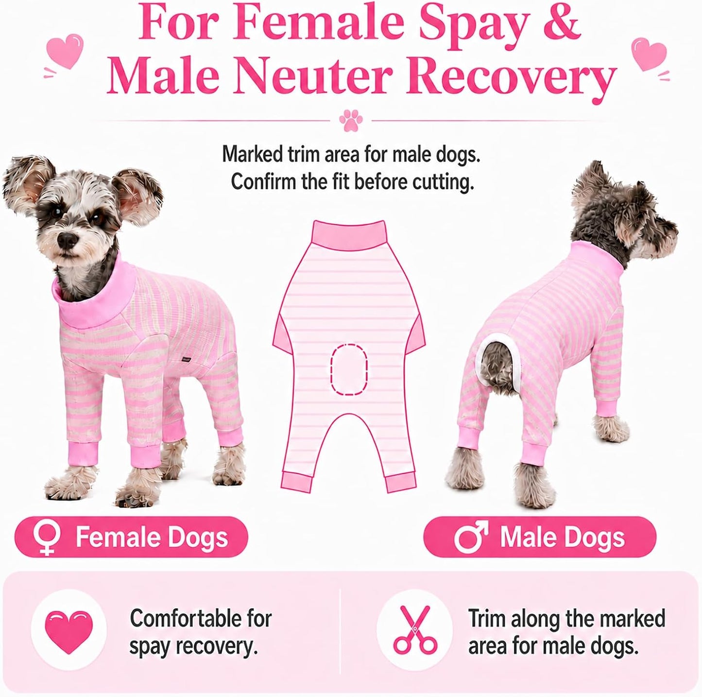 AITOLI small dog anti licking pajamas showing full four legged coverage