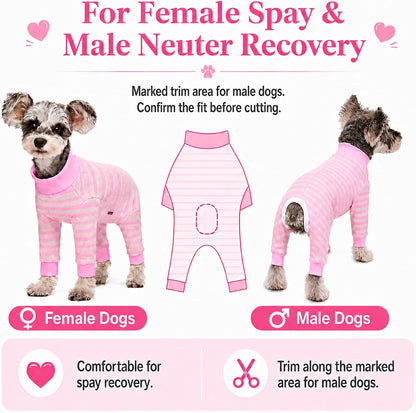 AITOLI small dog anti licking pajamas showing full four legged coverage