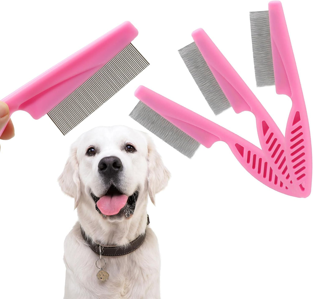 Ergonomic handle detail of Cionyce flea comb for pet grooming