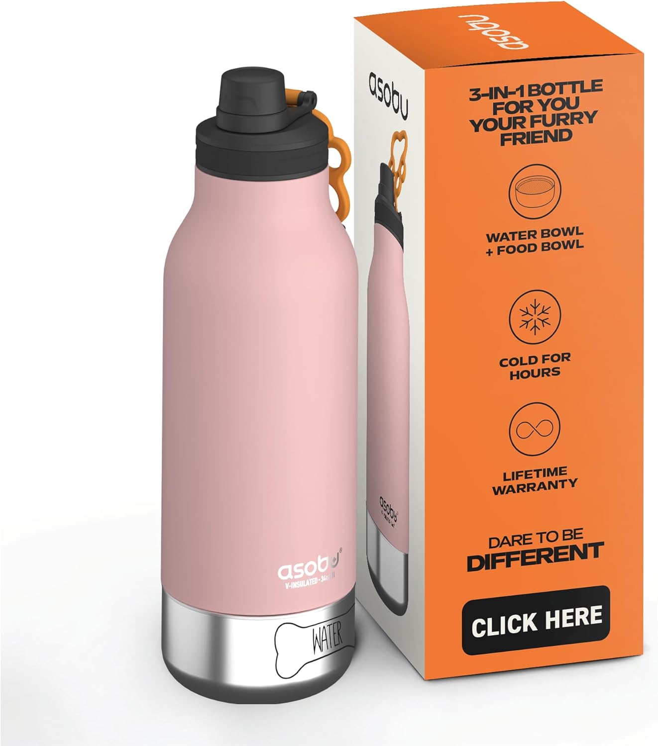 asobu Dog Barky Bottle - Insulated Stainless Steel Water Bottle with 2 Removable Dog Bowls for Food, Treats & Water - Pet-Friendly Travel Bottle for Hiking, Road Trips & Outdoor Adventures - Image 10