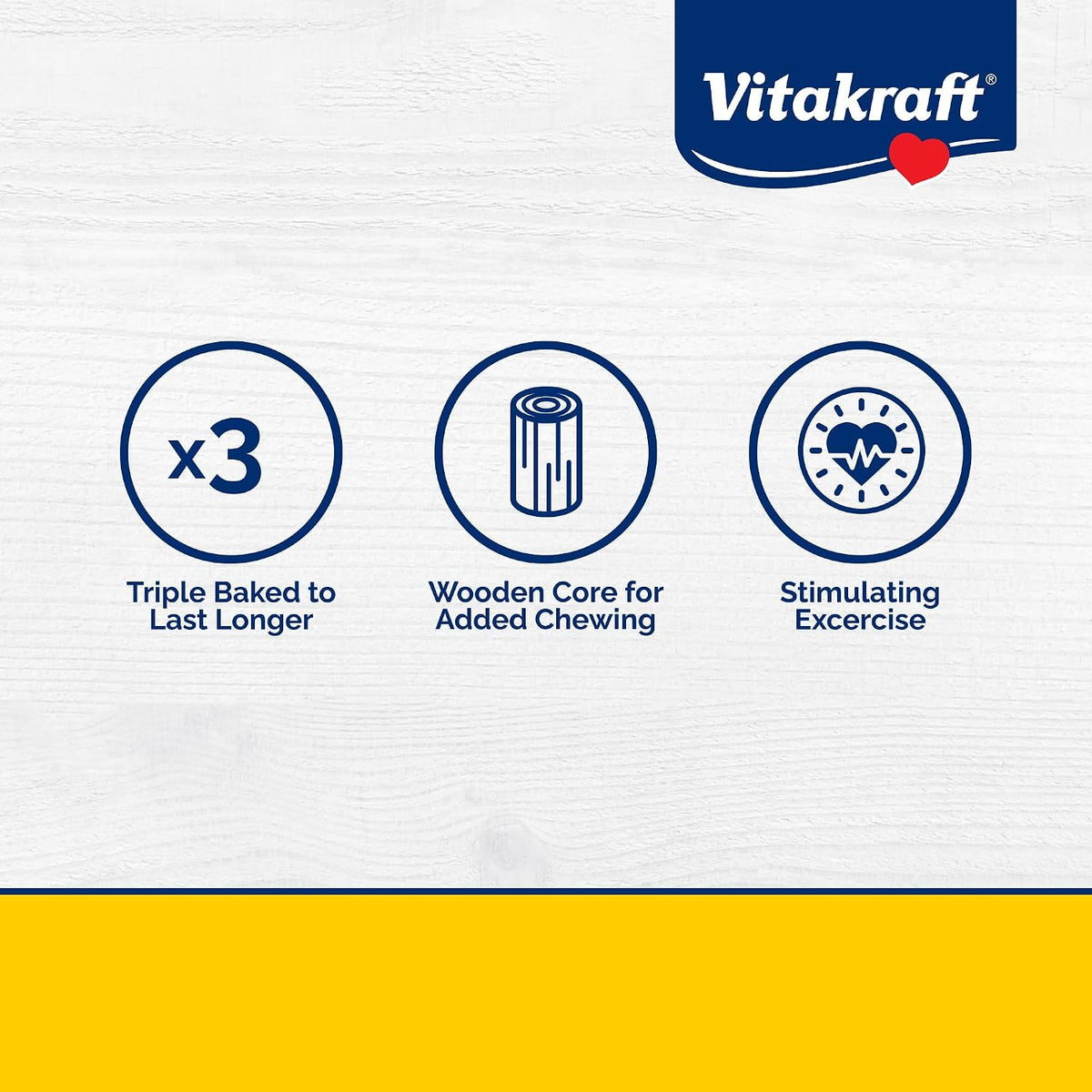 Vitakraft triple baked millet sticks in honey egg and apple flavors