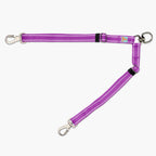 Heavy duty double dog walking coupler showing secure safety locking clips.