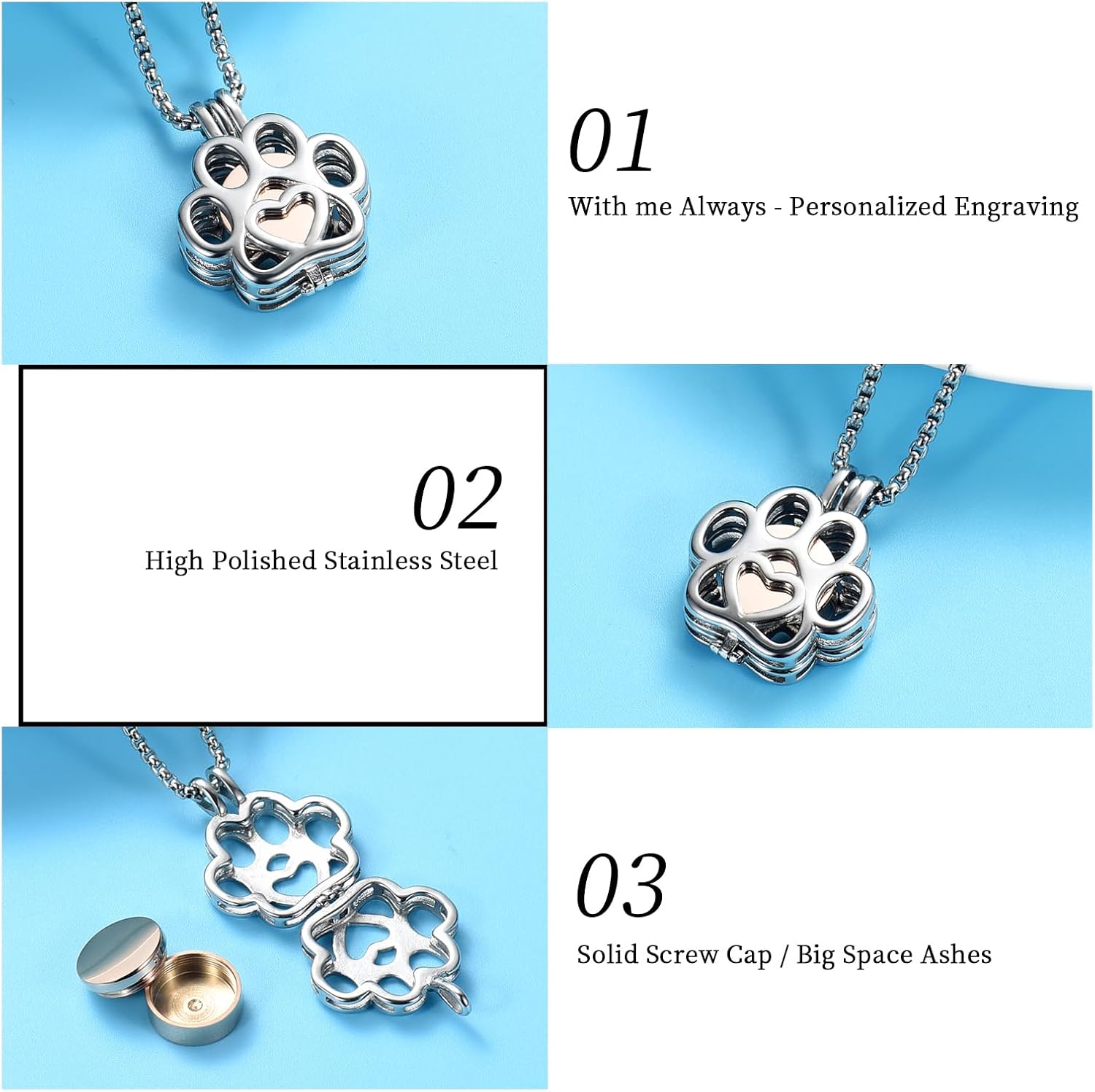 Oinsi cremation necklace with funnel kit included