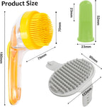 Blue and grey blue silicone dog bath brush set pack of six