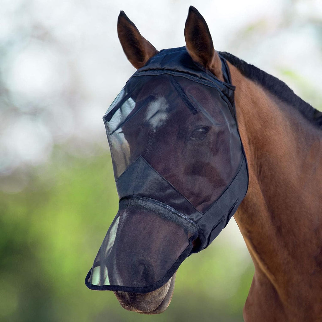 Harrison Howard CareMaster Horse Fly Mask secure touch closure view