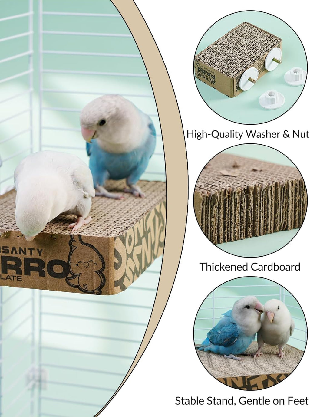 Close up of corrugated cardboard texture for beak grinding