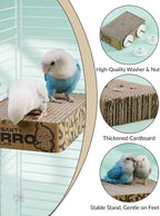 Close up of corrugated cardboard texture for beak grinding