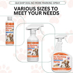 Instructions on back of Qucship 16 Fluid Ounce pet spray