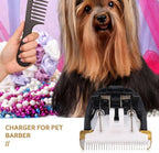 Casendy rust resistant titanium gold and ceramic pet grooming blade back view
