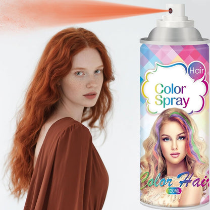 PoriaCare disposable temporary hair color spray fire red front view