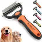 Pet Pro Tool Grooming, Dual Tooth Groom Pro for Dogs, Cat Deshedding Brush, Dog Rake Brush for Shedding, Cats Comb Undercoat Long Hair Knotter Remover, Double Teeth Coat Dual-Sided Professional Tools - Image 11