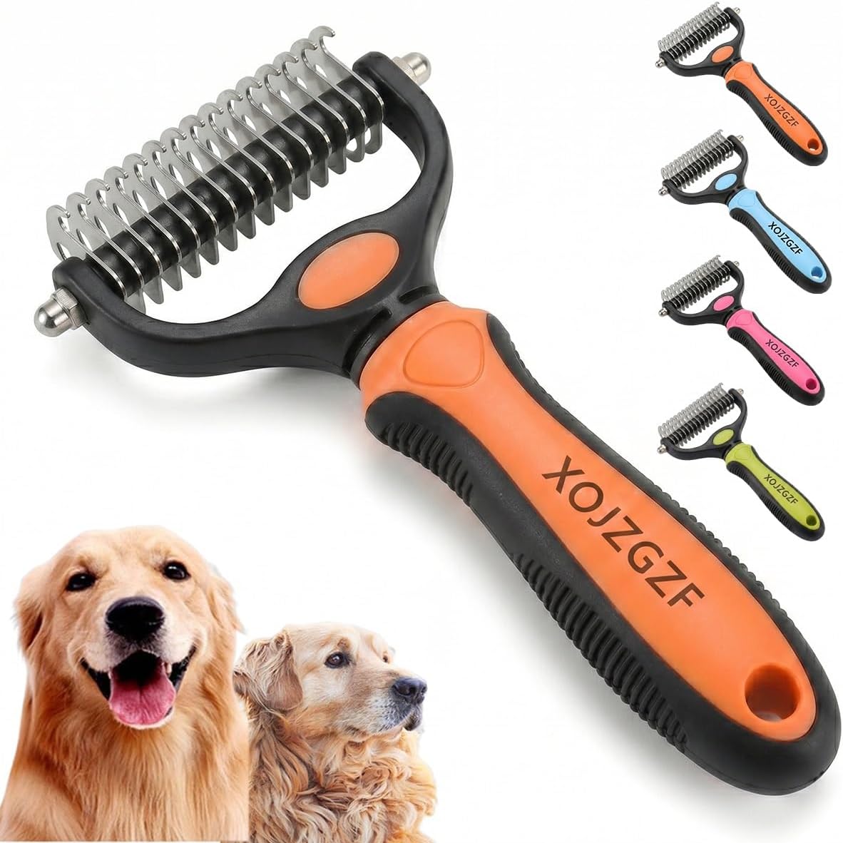 Pet Pro Tool Grooming, Dual Tooth Groom Pro for Dogs, Cat Deshedding Brush, Dog Rake Brush for Shedding, Cats Comb Undercoat Long Hair Knotter Remover, Double Teeth Coat Dual-Sided Professional Tools - Image 11