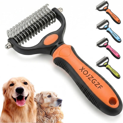 Pet Pro Tool Grooming, Dual Tooth Groom Pro for Dogs, Cat Deshedding Brush, Dog Rake Brush for Shedding, Cats Comb Undercoat Long Hair Knotter Remover, Double Teeth Coat Dual-Sided Professional Tools - Image 11