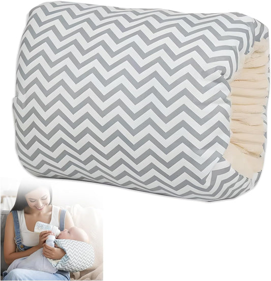 Mkxpwmks Cozy Cradle Arm Pillow light grey crown front view