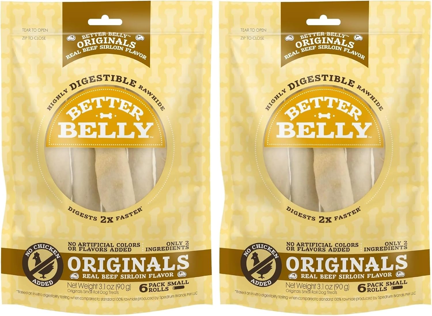 Better Belly Proteins with Real Venison Small Rolls 6 Count, Digestible Rawhide for Dogs, 4.2 OZ - Image 15
