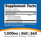Side view of Nutricost Milk Thistle supplement label with dosage information.