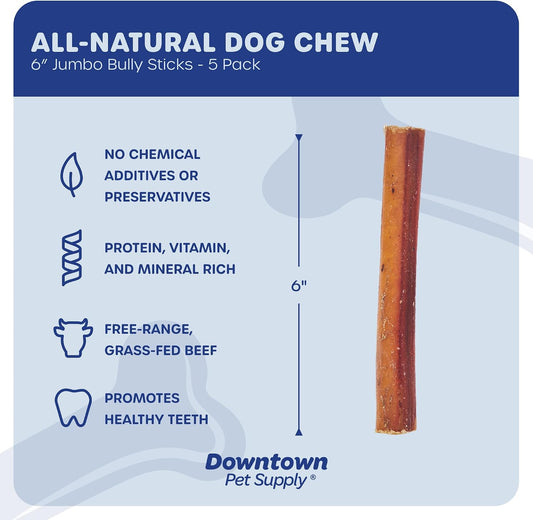 All natural grass fed beef dog chews five pack display