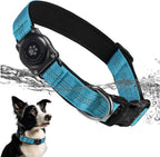 Furrigo Upgraded AirTag Dog Collar blue front view