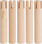 Niteangel beech stilts front view showcasing solid wood construction.