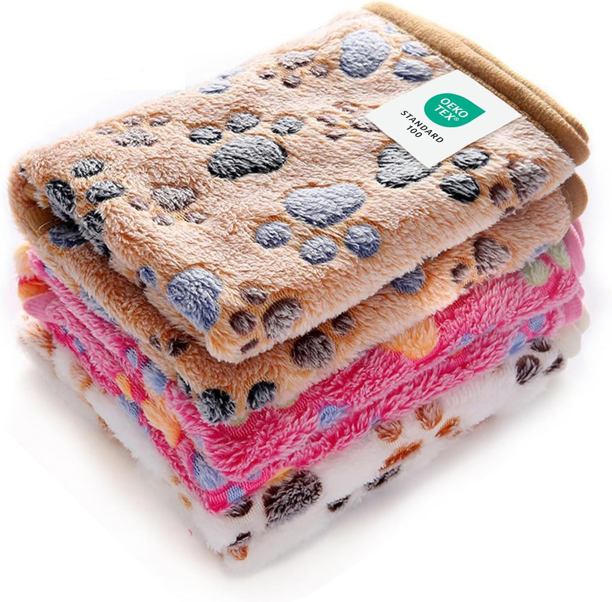 Luciphia premium fleece pet blankets three pack front view