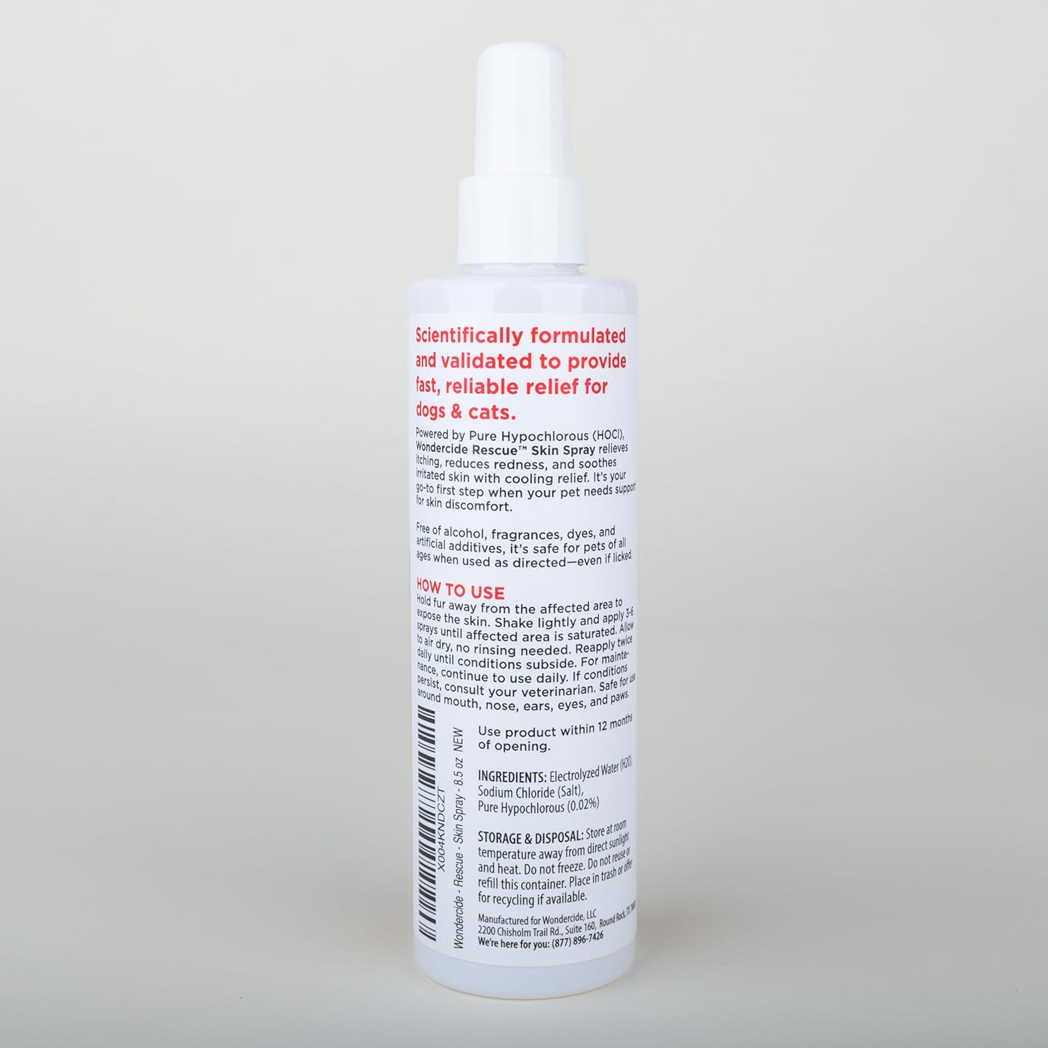 Wondercide authentic USA pet wellness skin rescue spray packaging