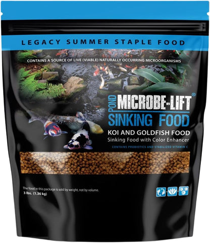 Microbe-Lift Sinking Fish Food Pellets 3 Pounds front view