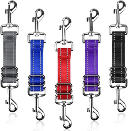 Durable double ended dog leash safety connector for escape proof walking