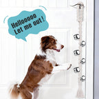 Adjustable hanging dog bells for door handle