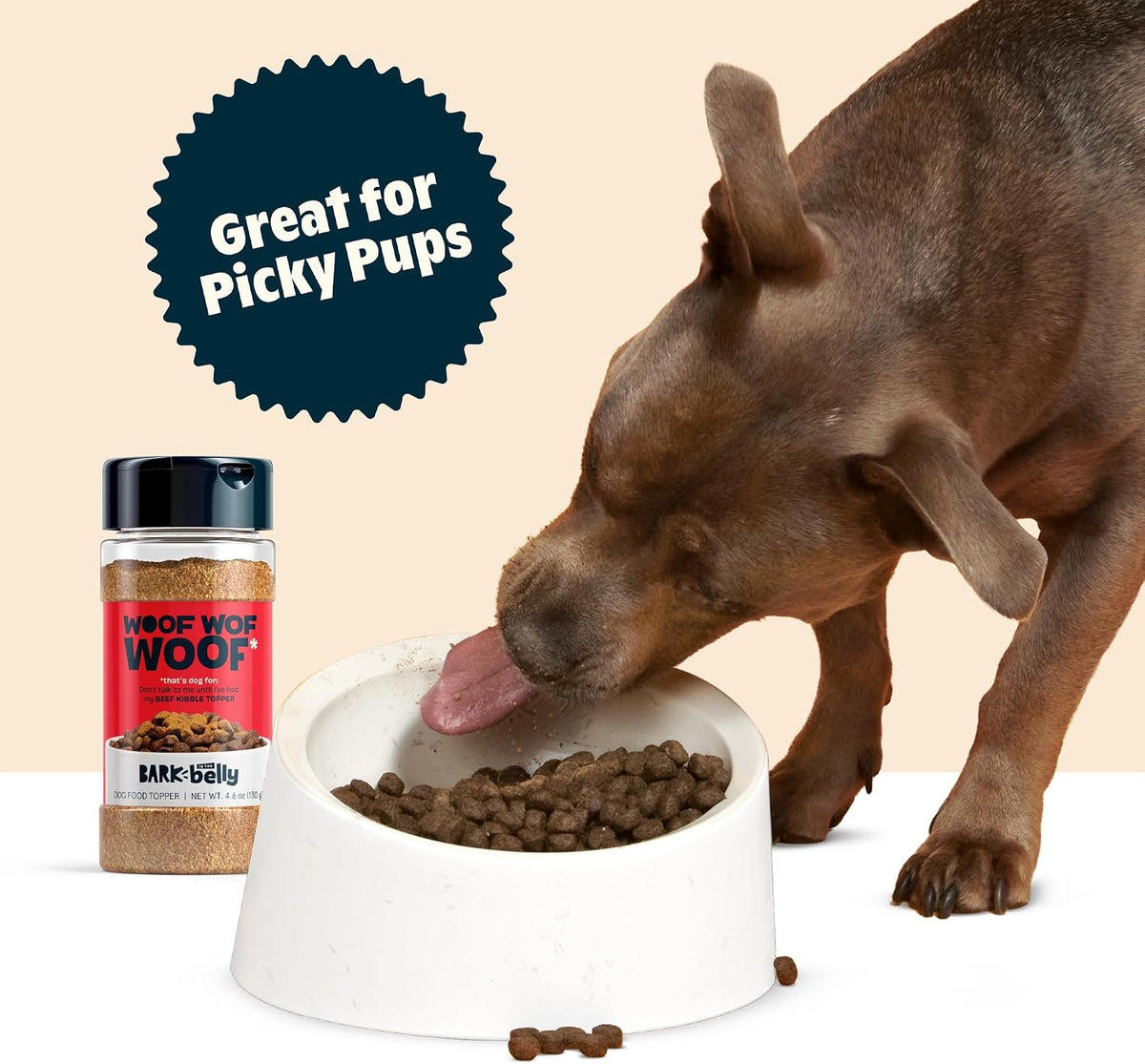 Authentic Barkbox pet food supplement for picky eating dogs